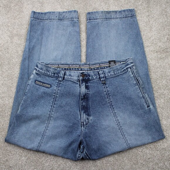 Pelle Pelle Jeans Mens 40 Blue Baggy Y2K 90s Vintage Hip Hop Skater w/32" inseam - Picture 1 of 16